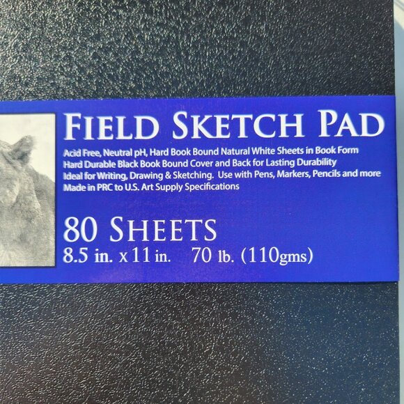 U.S. Art Supply 8.5" x 11" Premium Hardcover Sketch Book 80 Sheets 70 lb (110gsm - Picture 2 of 10